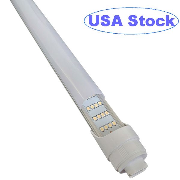 Tubo de luz LED T8 T10 T12, 8 pies, 144 W, R17d (reemplazo para F96T12/CW/HO 250 W), cubierta lechosa esmerilada, base giratoria, foco de tienda de 8 pies, 6500 K, blanco frío, 14000 lm, usastar