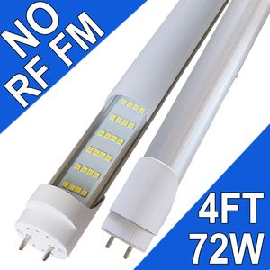 T8 T10 T12 LED-buisverlichting, dual-end aangedreven, ballast verwijderen, type B-lampen, 4FT, G13,72W, 6000K koel daglicht, LED-vervangende TL-buizen, melkachtige afdekking usastock