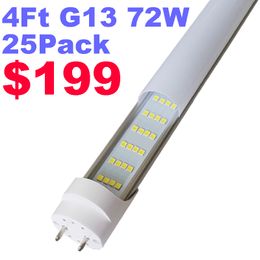 Ampoules LED T8 T12 1,2 m, remplacement du tube fluorescent 72 W 1,2 m, 4 rangées 384 LED, dérivation du ballast, double extrémité alimentée givrée laiteuse, garage, entrepôt, lumière oemled