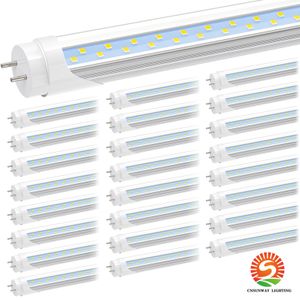 T8 T12 4ft LED-tube gloeilampen, 24W 3000lm koel wit, 4 voet bloembuisvervanging, ETL vermeld, verwijderen ballast, dubbele rij, dual-end aangedreven, helder, magazijnlichten