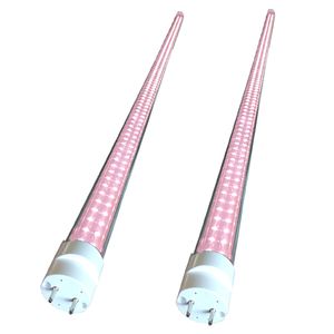 T8 T12 HO 2FT 3FT 4FT G13 LED Grow Light Tube para germinación Microgreens, Sun Pink White Full Spectrum con UVA, Double Row High Power usalight