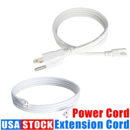 Conector T8 T5, cables de alimentación de doble extremo con interruptor, enchufe de EE. UU. para luces de tubo led integradas, 1 pie, 2 pies, 3,3 pies, 4 pies, 5 pies, 6 pies, 6,6 pies, 100 Uds. Crestech168