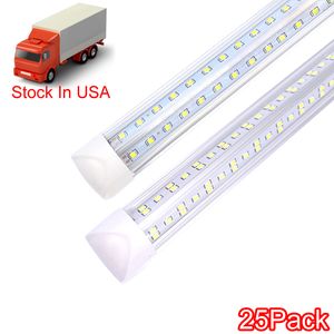 Tubos de luz Led T8 de 8 pies, 3 pies, 4 pies, 5 pies, 6 pies, 144 W, tubo de puerta de enfriador en forma de V, iluminación de congelador, 4 6 filas, accesorio de luces para tienda