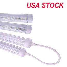 Tubos de luz integrados de 4 pies T8 en forma de V LED para refrigerador, congelador, debajo del gabinete, banco de trabajo, garaje, granero, paquete de 25, 36 W, 72 W, 100 W, 18 W, stock en EE. UU. USALIGHT