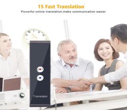 Traductor de voz T8 40 idiomas Oficina de aprendizaje empresarial inalámbrico Traductor de interpretación simultánea Mini 2 vías en tiempo real APP4225949