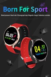 T8 bracelet tension artérielle HD Sn Fitness Tracker moniteur de fréquence cardiaque Rechargeable Peeter montre intelligente red6278048