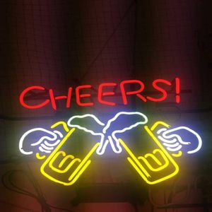 T85966 New Tat pneu Neon Beer Sign Bar Sign Real Glass Neon Light Beer Sign 17 14 pouces213o