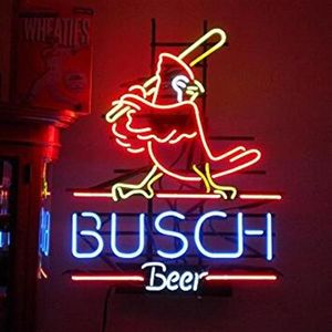 T896 Busch Beer Letrero de luz de neón Inicio Beer Bar Pub Sala de recreación Luces de juegos Ventanas Letreros de pared de vidrio 24 20 pulgadas 249P