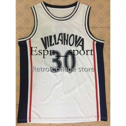 T9 # 30 Kerry Kittles Villanova Wildcats Basketball Jersey White Custom de n'importe quel numéro et nom de noms Cousue