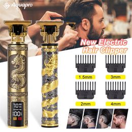 T9 Hair Clipper Trimmer for Men LCD Digitale snijmachine Shaving Barber Electric Shaver Styling Tool Mower 220623