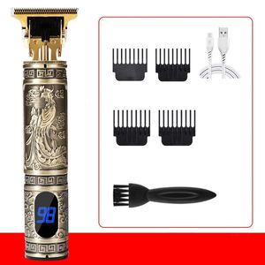 Cortadora de pelo T9, cortadora de pelo de peluquero, máquina de corte inalámbrica, afeitadora de barba, maquinilla de afeitar eléctrica para hombres