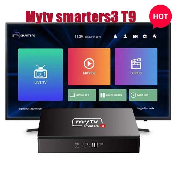 T9 MYTV SMARTERS3 Suscripcion HD TV Box 4G + 32G Android 11 pour Smart TV Android Box Set Top Box