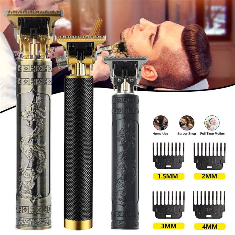 Cortadora de pelo eléctrica T9 USB para hombres, máquina para cortar cabello, afeitadora recargable para hombre, recortadora de barbero, recortadora de barba profesional