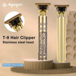 T9 USB électrique tondeuse à cheveux homme rasoir tondeuse coupe Machine Rechargeable salon de coiffure barbe professionnelle 220216