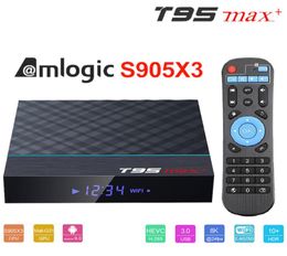 T95 Max Amlogic S905X3 Android 90 OTT TV Box 4GB 64 Go Dualband WiFi 24g 5G BT40 X96 Air H96 MAX9067737