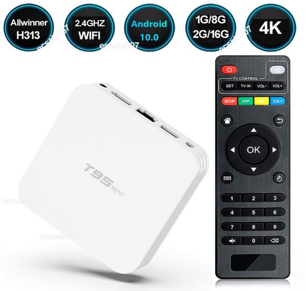 T95 Mini Android 10 Smart TV Box Allwinner H313 TVBox Media Player Quad Core 24G Wifi VS X96Q8418311
