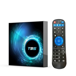 T95 Smart TV Box Android 10 4K 6K 4G 32 Go 64 Go 2,4g 5G 5G WiFi Bluetooth 5.0 Quad Core Set-top Média Player Top Box