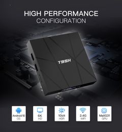 T95H Android 10.0 Smart TV Box 4GB 32GB Allwinnner H616 2.4G wifi 6K HD Set Top Box met afstandsbediening