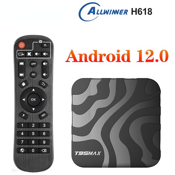 T95MAX TV Box Android 12 4GB RAM 32GB ROM Allwinner H618 6K 4K HDR Dual Wifi 1GB 8GB Reproductor multimedia T95 Max 2GB 16GB