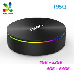 T95Q TV Box Android 9.0 4GB 32 GB 64GB Smart TV Box Amlogic S905X3 Quad Core 2.4G5GHz WiFi BT 4K Media Player