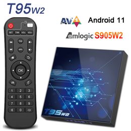 T95W2 Android 11 Smart TV Box Amlogic S905W2 16GB 32GB 64GB AV1 2.4G5G Dual Wifi Bt4.0 4K HDR Set Topbox Media Player