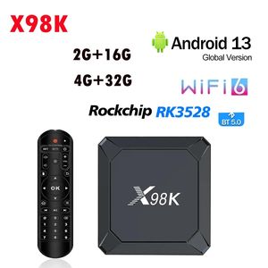 X98K Android 13 RK3528 Smart TV Box 2G 16G 2.4G 5G Dua WIFI BT 5.0 4GB 32GB Wifi 6 décodeur TV lecteur multimédia X98K