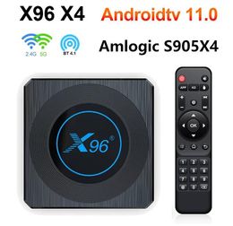 X96 TV Box Android 11 X96 X4 AMLOGIC S905X4 4G 64 GB RGB Licht TV-Box Ondersteuning AV1 8K Dual WiFi BT4.1 32 GB Set Topbox X96X4