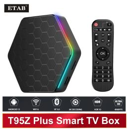 T95Z Plus Smart TV Box Android 12 6K Décodage 2.4g / 5g BT5.0 WiFi6 3D Voice16g 32 Go 64 Go HDR 10 4K60FP