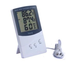 TA318 haute qualité numérique LCD intérieur/extérieur thermomètre hygromètre température humidité Thermo Hygro mètre SN3322