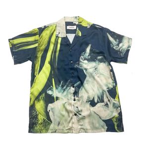 TAAKK SS23 Spring/zomer Contrasterende afdruk met één borsten met korte mouwen shirt Men vrouwen, los en veelzijdig voor koppels