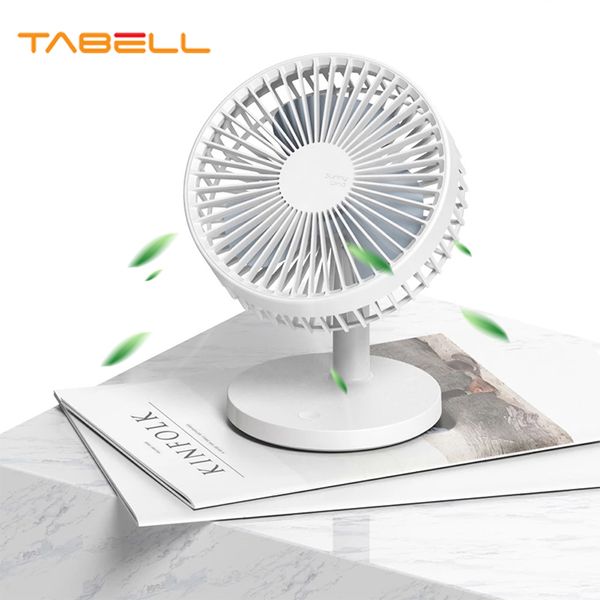 TABELL Fan Portátil Recargable S Mute Cooler Escritorio Ventilado Pequeña Rotación Ajustable DC Electrodomésticos 220505