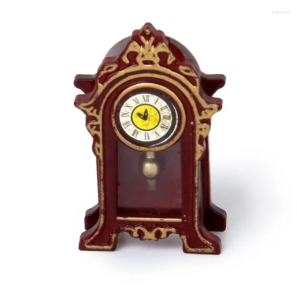 Relojes de mesa 1/12 Casa de muñecas Salas en miniatura Reloj clásico