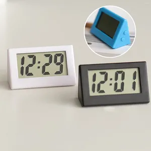 Horloges de table 1 PC 2024 Mini LCD Tableau de bord numérique Bureau Horloge électronique pour bureau Bureau à domicile Affichage de l'heure silencieuse