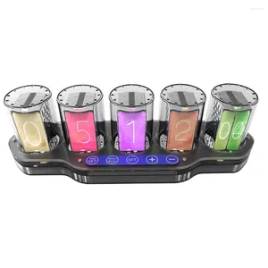 Tafelklokken 1pc Klok Met USB-kabel RGB LED Buis Voor Ingangen Tops Bars Winkels Pickup Niveau Licht Ritme Gift ornament