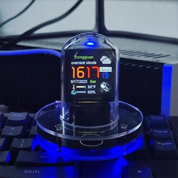 Relojes de mesa 2024 Smart WIFI Networked Nixie Tube Actualiza automáticamente Decoraciones de escritorio digitales Cumpleaños de Navidad Dar regalos a amigos