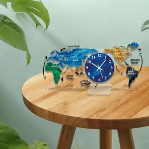 Tabel klokken 3D Earth slaapkamer bureau Kantoor decoratie alarm digitaal horloge mute despertador relogio de mesa