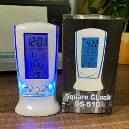 Horloges de table 510 Mini petit réveil numérique LED musique lumineuse muet électronique paresseux avec température