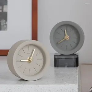 Horloges de table Esthétique Mécanique Bureau Horloge De Luxe Moderne Minimalisme Designer Batterie Silencieux Reloj De Mesa Salon Décoration