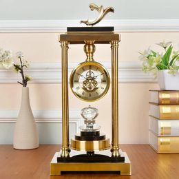 Relojes De mesa antiguos para sala De estar, escritorio Vintage, miniaturas De oficina, bonito reloj nórdico, decoración del hogar De lujo ZY50TZ