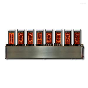 Tabel klokken aankomst 8 LED-buizen Wereldlijnsnelheid van verandering Detector Pseudo-neon Tube Clock Steins Gate Handgemaakt cadeau Anime Model