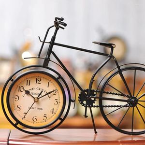 Horloges de table Horloge de vélo Forme Alarme Rétro Métal Vintage Décor pour la maison Vieille mode Pratique Petit rond décoratif