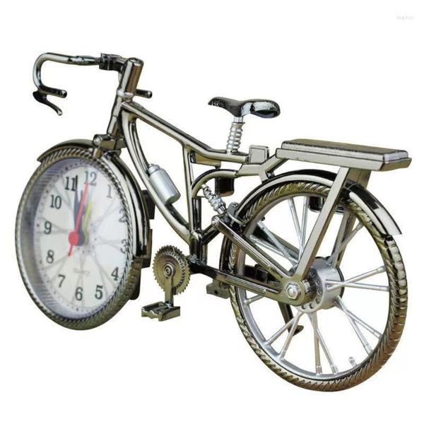 Relojes de mesa con forma de bicicleta, reloj despertador Vintage con números arábigos, creativo hogar, oficina, dormitorio, decoración de escritorio, cumpleaños