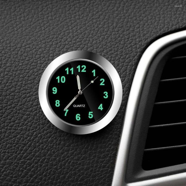 Relojes de mesa Reloj de coche Luminoso Mini Automóviles Internos Stick-On Reloj digital Mecánica Cuarzo Auto Ornamento Accesorios Regalos