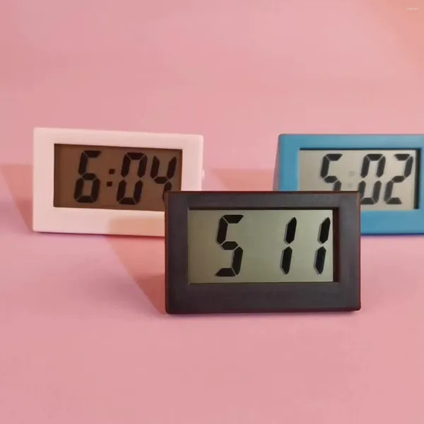 Relojes de mesa Reloj con batería Pantalla LCD Modo de silencio Independiente Ahorro de espacio Número Fácil lectura para diversas ocasiones Decoración artística