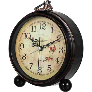 Horloges de table Horloge pour chambre à coucher Bureau Bureau Vintage Living Alarme silencieuse Décor rétro