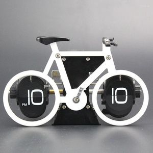 Relojes de mesa Creative Flip Clock Bicicleta en forma de alarma Viaje Hogar Decorativo WF110608