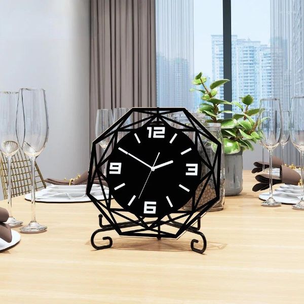 Horloges de table Creative Design moderne RPET Acrylique Bureau Horloge Montre pour la maison Salon Décoration Artisanat Cadeau Vintage