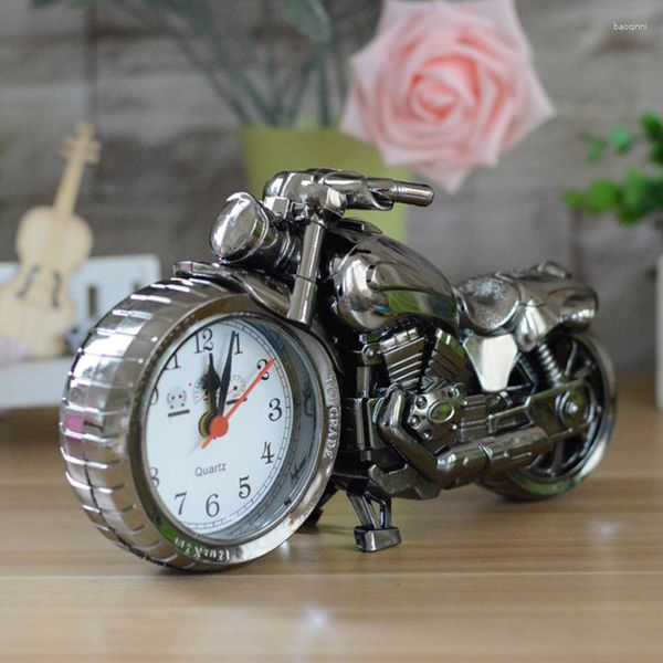 Relojes de mesa, reloj despertador creativo para motocicleta, adornos Vintage, locomotora, bicicleta, escritorio, decorativo, hogar, Digital, regalo para niños