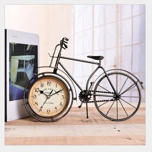 Horloges de table créatives horloge vintage artisanat articles d'ameublement en gros en fer forgé maison salon vélo