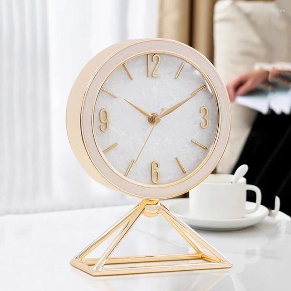 Relojes de mesa decorativos modernos para sala de estar, dormitorios digitales mecánicos, Reloj de estilo antiguo para niñas, decoración del hogar